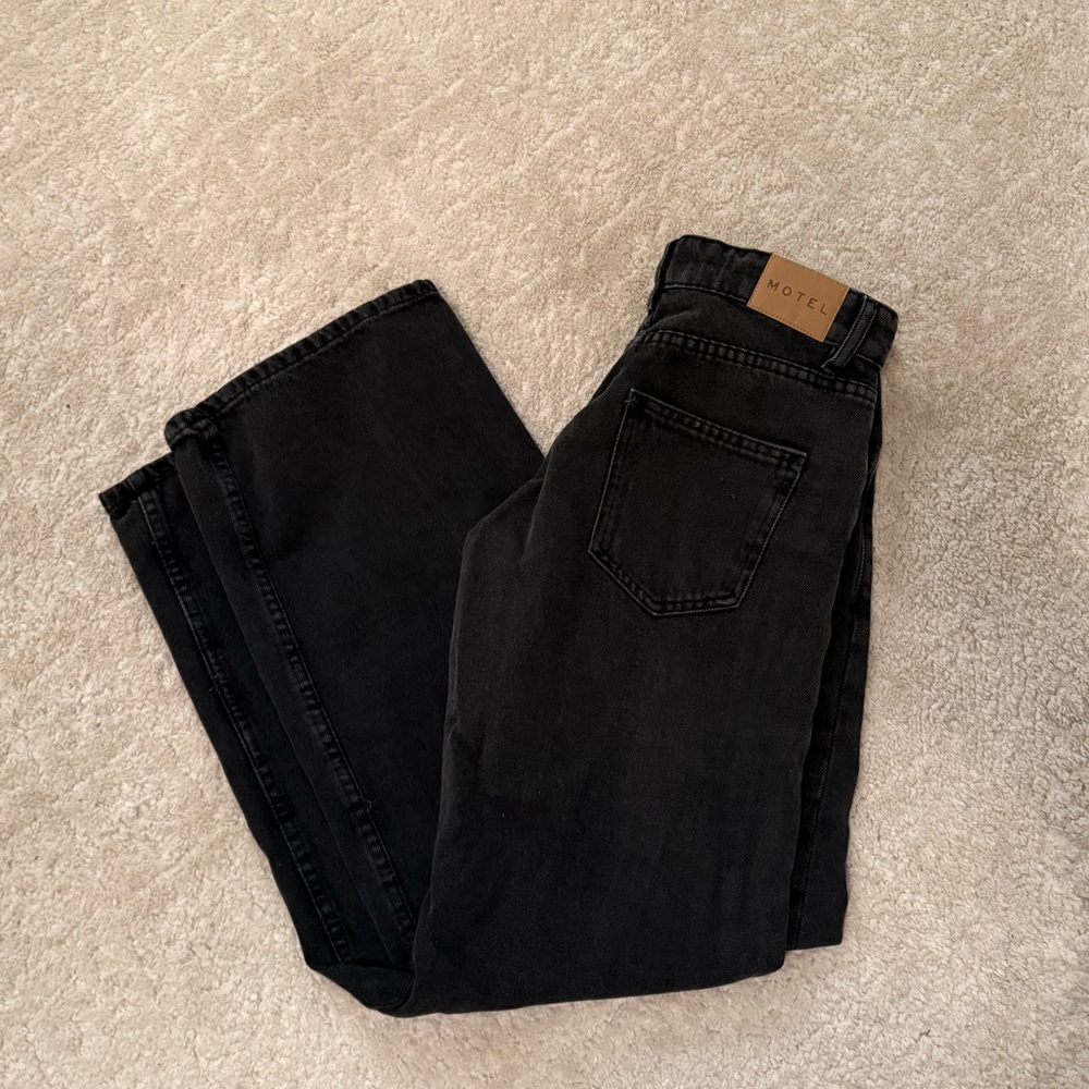 Motel Rocks Low Rise Parallel Jeans Vintage Black